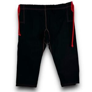 Global Martial Arts Jui Jitsu Gi Pants Drawstring Waist Black Red Size A-0